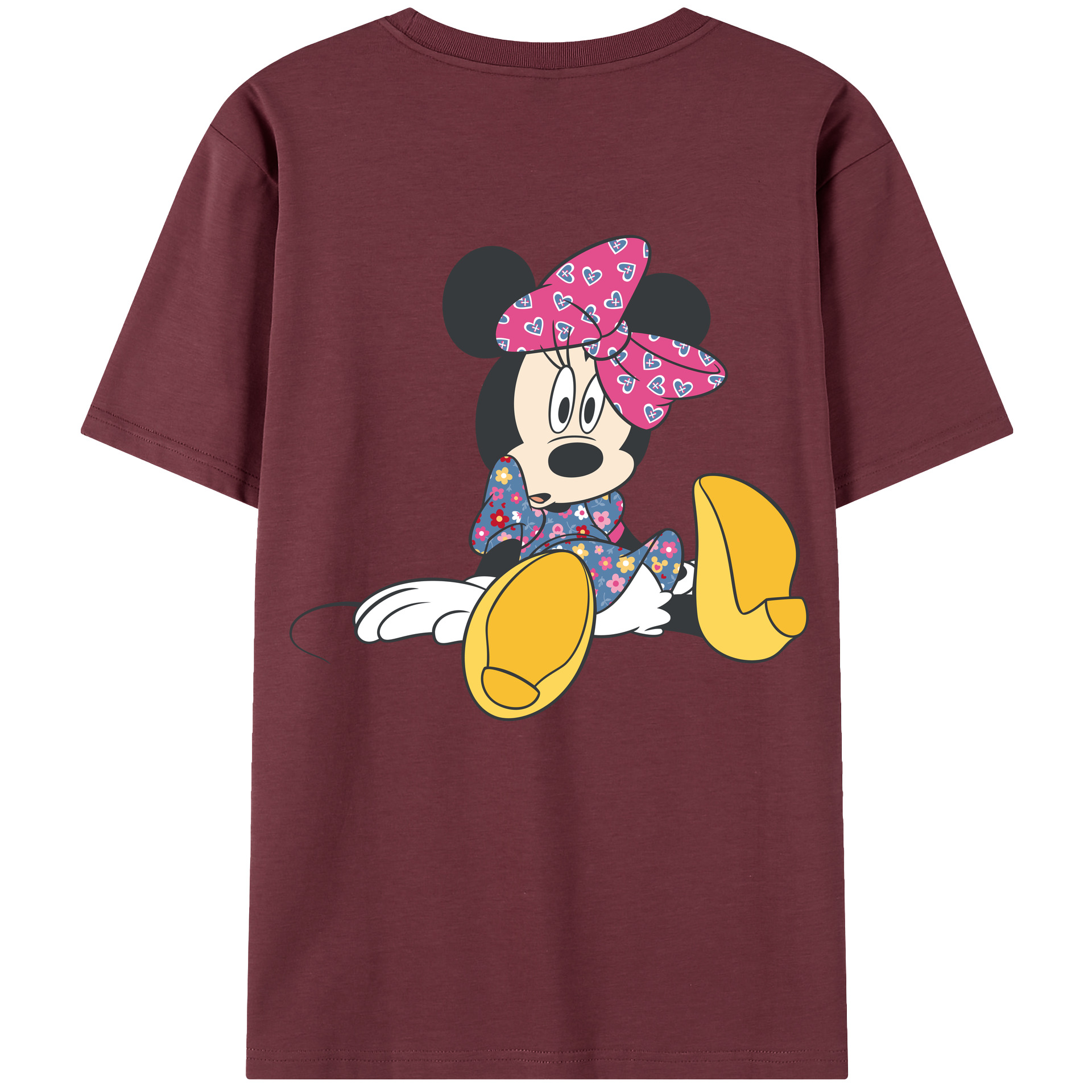 （画像用） ミッキーマウス Mickey Mouse 綿100％半袖Tシャツ（背面プリント）